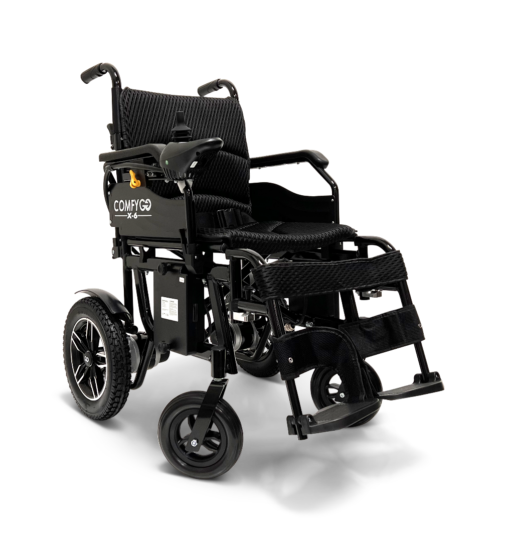 ComfyGo X-6 ComfyGO Lightweight Electric Wheelchair Black